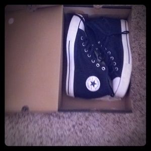 COPY - Lace blue wedge Converse sneakers